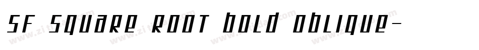 SF Square Root Bold Oblique字体转换